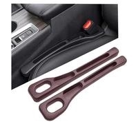 HADAVAKA 2 PC Multifunctional Car Seat Gap Filler, Universal Gap Filler Pad with Phone Holder, Seat Clip Seam Leak Stopper Storage Strip Interior Accessories, for SUV Car Truck Seat (Brown)