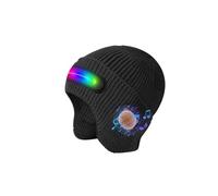 HADAVAKA Bonnet Bluetooth avec Lumière Bonnet sans Fil Rechargeable par USB, Faire du Vélo, Camper, pour l'hiver, pour Hommes Et Femmes (Colour Light)