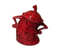 HADAVAKA Canister With Attitude, Food Storage Jar With Airtight Lid For Kitchen, Fun Resinous Desktop Ornaments, Professional Kitchen Storage Canister, for Tea Coffee Sugar Spices Et (Red)