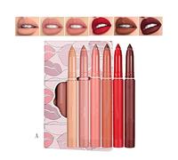 HADAVAKA Crayon À Lèvres Mat 6 Couleurs Rotatif, Crayon À Lèvres, Rouge À Lèvres Hydratant, Résistant Aux Taches Et Au Toucher Velouté Pour Toutes Les Peaux. (A)