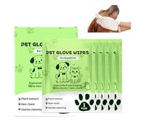 HADAVAKA Dogs Cleaning Gloves Wipes, Disposable Pets Grooming Wipes, Pet Wash Free Gloves, Clean Dirt and Odours from Cats and Dog Without Bathing Them, for Face, Ear, Eye, Paws Cleaning (5Pairs)