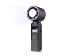 HADAVAKA Portable Handheld Cooling Ice Fan, Folding Mini Powerful Cold Fans, 4000mAh Rechargeable, 2-6 Hours Of Battery Life Can Be Worn Around The Neck Held In The Hand Or Placed on A Table (Grey)