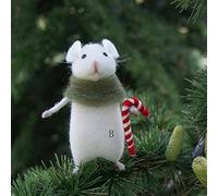 HADAVAKA Souris Halloween Et Citrouille, Souris Feutrée À La Main, Souris Décorée Pour Halloween, Cadeau Fait Main, Kit De Feutrage À L'aiguille, Mignonne Souris De Noël Souris D'anniversaire (B)