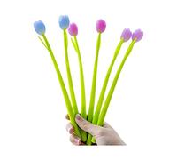 HADAVAKA Stylo À Bille Tulipe, Stylo Roller À Encre Gel, Stylo À Bille À Couleur Changeante, Stylo À Encre Gel Noire 0.38 Mm, Petit Stylo Roller À Encre Gel Frais Et Mignon (12 pcs)