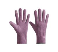HADAVAKA Winter Warm Fleece Lined Gloves - with Index Finger Touchscreen, Windproof Thermal Gloves, for Skiing Cycling Outdoor Sports, Cold Weather Warmth & Protection (Purple)