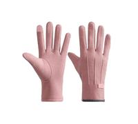 HADAVAKA Winter Warm Fleece Lined Gloves - with Index Finger Touchscreen, Windproof Thermal Gloves, for Skiing Cycling Outdoor Sports, Cold Weather Warmth & Protection (Pink)