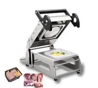 HADECOLL Machine de scellage de barquettes Alimentaires, Emballage par Pression Manuelle pour boîtes à emporter et caisses de Fruits Frais, 7 à 8 Fois par Minute,