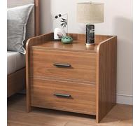 HADECOLL Table De Chevet Étroite Et Moderne avec Tiroir en Bois Marron, Lot De 2, Commode De Chevet en MDF 15,7 X 19,5 X 18,5 Pouces, Table D'Appoint Étroite, 1 Pièce