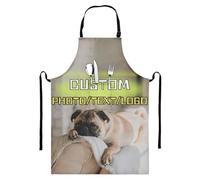 hadefa Tablier personnalisé, tablier personnalisé avec le logo de votre image, tablier de cuisine avec poches pour femmes et hommes, multicolore, Adult Standard
