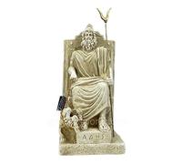 Hades Pluto Statue de Dieu grec des Underworld assis sur son trône et Cerbère