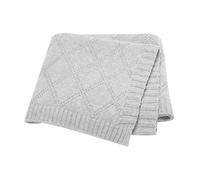 Hadetoto Couverture douce tricotée 100 % coton pour bébé - Gris