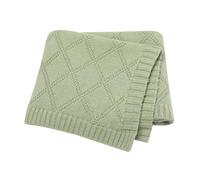 Hadetoto Couverture douce tricotée 100 % coton pour bébé - Vert clair