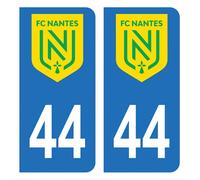 HADEXIA Autocollant Sticker Plaque d'immatriculation Voiture Auto 44 Club Football Club Nantes