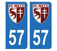 HADEXIA Autocollant Sticker Plaque d'immatriculation Voiture Auto 57 Football Club Metz