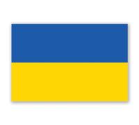 HADEXIA Autocollant Sticker Rectangle Drapeau Ukraine Jaune & Bleu Adhésif 3 cm