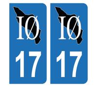 HADEXIA Autocollant Stickers Plaque d'immatriculation Auto Voiture 17 Ile d’Oléron