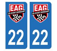 HADEXIA Autocollant Stickers Plaque d'immatriculation Voiture Auto 22 Club EAG en Avant Guingamp Foot