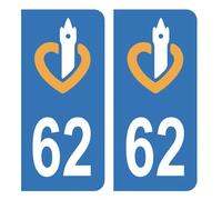 HADEXIA Autocollant Stickers Plaque d'immatriculation Voiture Auto département 62 Pas-de-Calais Ancienne Région Bourgogne