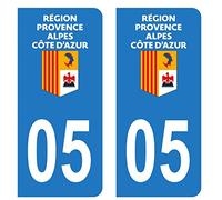 HADEXIA Autocollant Stickers Plaque immatriculation Voiture Auto département 05 Hautes-Alpes Logo Région Provence PACA