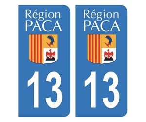 HADEXIA Autocollant Stickers Plaque immatriculation Voiture Auto département 13 Bouches-du-Rhône Ancien Logo Région PACA