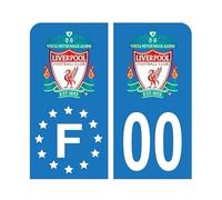 HADEXIA Pack Moto Autocollant Stickers Plaque d'immatriculation Premium Liverpool - Numéro Personnalisé
