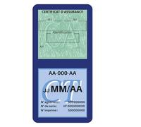 HADEXIA Porte Vignette Assurance Pare Brise Voiture Neutre | Double Étui Pochette Adhésive Autocollant Sticker Bleu