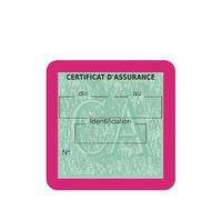 HADEXIA Porte Vignette Assurance Pare Brise Voiture Neutre | Étui Simple Pochette Adhésive Autocollant Sticker Rose