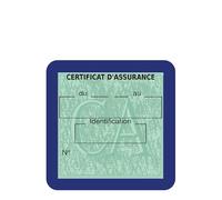 HADEXIA Porte Vignette Assurance Pare Brise Voiture Neutre | Étui Simple Pochette Adhésive Autocollant Sticker Bleu
