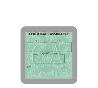 HADEXIA Porte Vignette Assurance Pare Brise Voiture Neutre | Étui Simple Pochette Adhésive Autocollant Sticker Gris