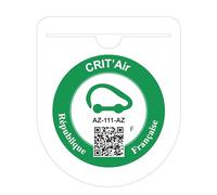 HADEXIA Porte Vignette Crit'Air Pare Brise Macaron | Étui Pochette Adhésive Autocollant Sticker Blanc