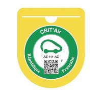 HADEXIA Porte Vignette Crit'Air Pare Brise Macaron | Étui Pochette Adhésive Autocollant Sticker Jaune