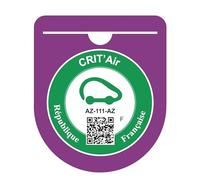 HADEXIA Porte Vignette Crit'Air Pare Brise Macaron | Étui Pochette Adhésive Autocollant Sticker Mauve