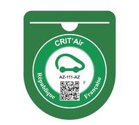 HADEXIA Porte Vignette Crit'Air Pare Brise Macaron | Étui Pochette Adhésive Autocollant Sticker Vert