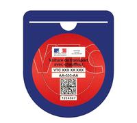 HADEXIA Porte Vignette Macaron VTC Pare Brise | Étui Pochette Adhésive Autocollant Sticker Bleu