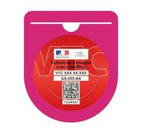 HADEXIA Porte Vignette Macaron VTC Pare Brise | Étui Pochette Adhésive Autocollant Sticker Rose