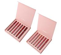Hadexperienced Sexy Lips Kit, Instant Fusion Embrace the 2-in-1 Charm, 6 Colors A/B Collection, Water-resistant, Lasts up (Type-A&B(2pcs))