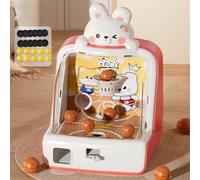 Hadghdf Jeu de Basket-Ball de Table Dinosaure, borne d'arcade électronique avec Affichage du Score, Mini-Ballons et pièces, Jouet de Sport d'intérieur pour Tous Les âges (Battery,Rabbit)