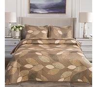 Hadi London Lot de 3 couvre-lits matelassés en patchwork avec 2 taies d'oreiller | Imprimé floral réversible | Couette légère et confortable | Pour lits doubles et king size 220 x 240 cm | 30 designs