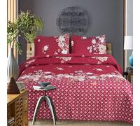 Hadi London Lot de 3 couvre-lits matelassés en patchwork avec 2 taies | Imprimé floral réversible | Confort de couette légère | Convient aux lits doubles et king size 220 x 240 cm | 30 motifs uniques