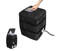 Hadisi Housse de pompe de chauffage pour jacuzzi avec fenêtre supérieure en PVC transparent et ouverture à fermeture éclair, housse de pompe isolante très résistante, imperméable, anti-poussière pour