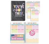 Hadley Designs Carnet de réunion pour l'organisation du travail - Planificateur d'affaires de réunion, carnet de notes d'affaires, carnets de bureau pour la prise de notes, planificateur de travail