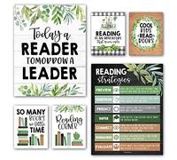 Hadley Designs Lot de 6 affiches de lecture de ferme pour salle de classe, décoration de bibliothèque pour l'école - affiches de lecture pour l'école primaire, ensembles de tableaux d'affichage de