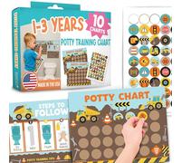 Hadley Designs Tableau d'apprentissage de la propreté pour tout-petits garçons - Tableau de pot pour garçons avec autocollants, tableau d'apprentissage de la propreté pour tout-petits garçons, tableau