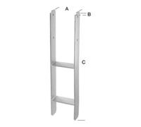 hadra hadra Support de poteau H tzn 101 Épaisseur 5,0 mm CE Quantité:1