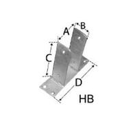 hadra hadra Support de poteau HB tzn 101 CE Quantité:1