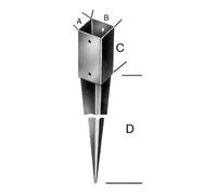 hadra hadra Tiges d'ancrage tzn 71x900 Épaisseur 1,8mm Quantité:1