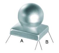 hadra Pfostenabdeckung A2 100 avec boule Quantité:1