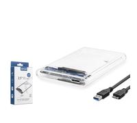 Hadron HDX1760 SATA3 2,5" USB 3.0 Wired Plastic Case HDD/SSD Case - Transparent