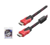 Hadron HDX2012 v1.4 Câble HDMI tressé 1,5 m - Rouge/noir