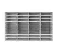 Hadwigger 24/36 Compartiments Bac à courrier A4,Docunment Casier A4 Banette de Rangement Bureau Porte Revue Organisateur de Magazine Range Document Bannette Papier,organiseur de papier de bureau